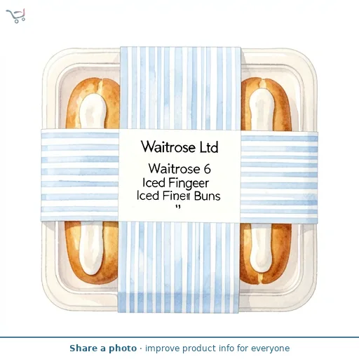 Waitrose 6 Iced Finger Buns