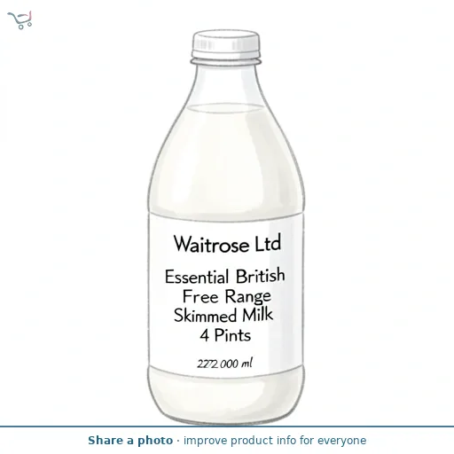 Essential British Free Range Skimmed Milk 4 Pints