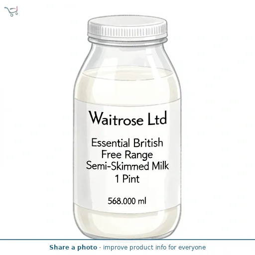Essential British Free Range Semi-Skimmed Milk 1 Pint