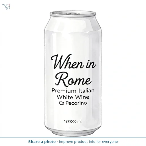 When in Rome Premium Italian White Wine Can Pecorino