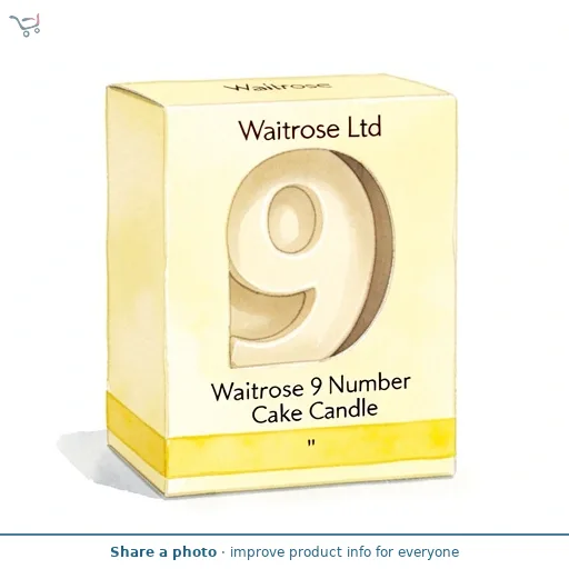Waitrose 9 Number Cake Candle