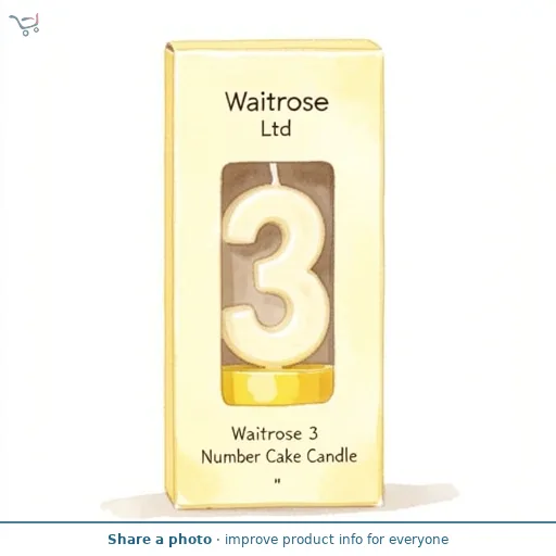 Waitrose 3 Number Cake Candle