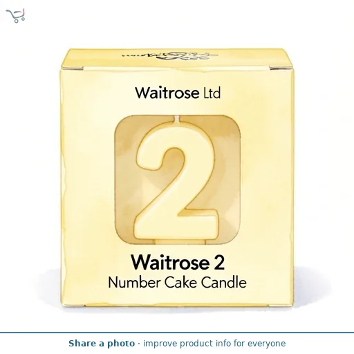 Waitrose 2 Number Cake Candle