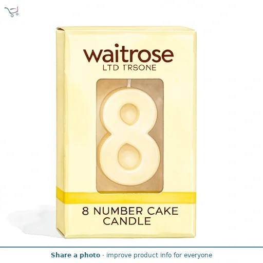 Waitrose 8 Number Cake Candle