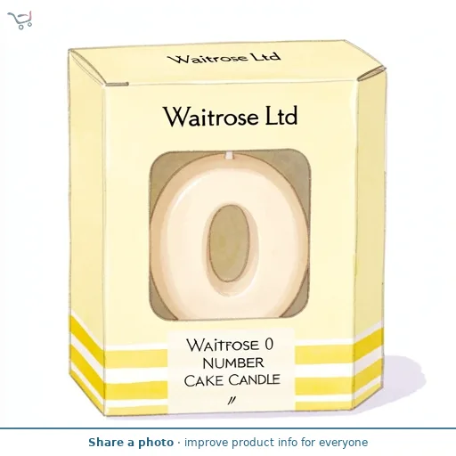 Waitrose 0 Number Cake Candle