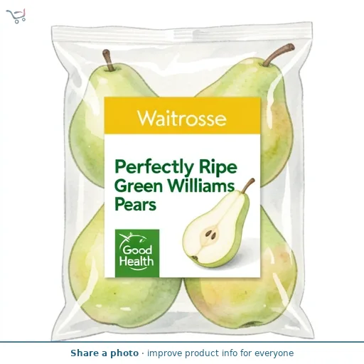 Waitrose Perfectly Ripe Green Williams Pears