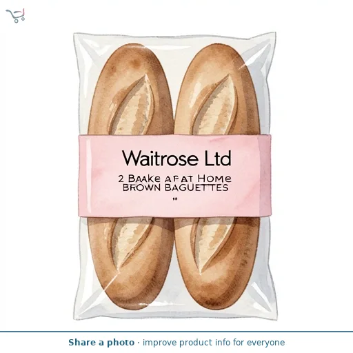 Waitrose 2 Bake at Home Brown Baguettes