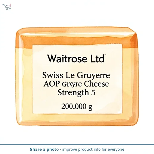 Waitrose Swiss Le Gruyere Reserve AOP Gruyere Cheese Strength 5