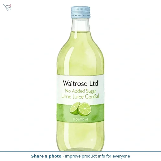 Waitrose No Added Sugar Lime Juice Cordial