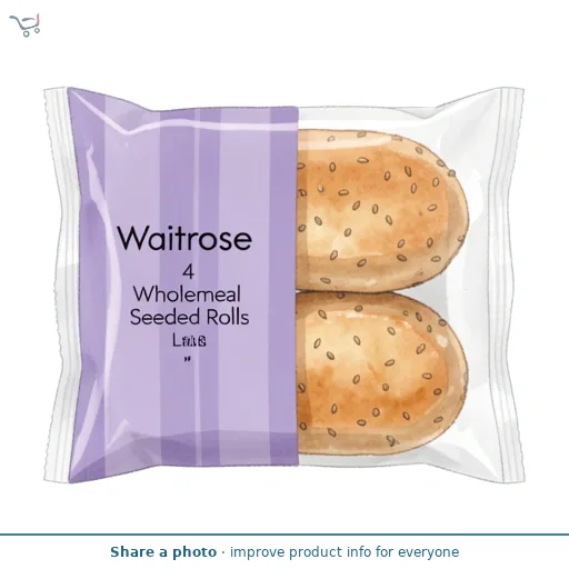 Waitrose 4 Wholemeal Seeded Rolls
