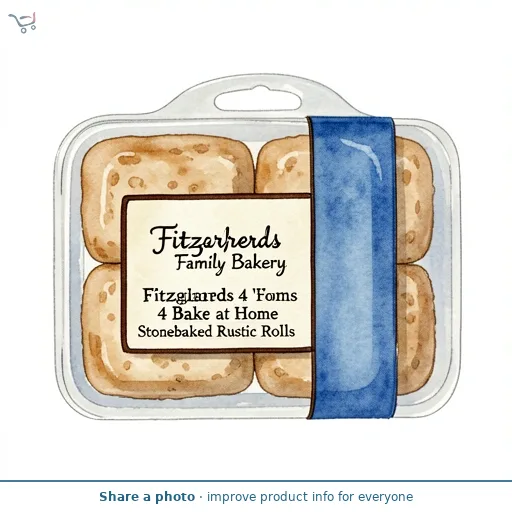 Fitzgeralds 4 Bake at Home Stonebaked Rustic Rolls