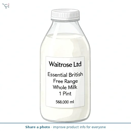 Essential British Free Range Whole Milk 1 Pint