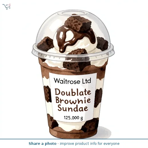 Waitrose Double Chocolate Brownie Sundae