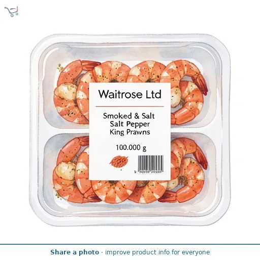 Waitrose Smoked & Salt Pepper King Prawns