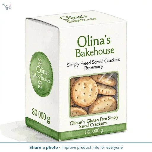 Olina's Gluten Free Simply Seed Crackers Rosemary