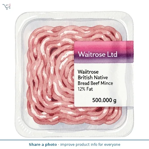 Waitrose British Native Breed Beef Mince 12% Fat