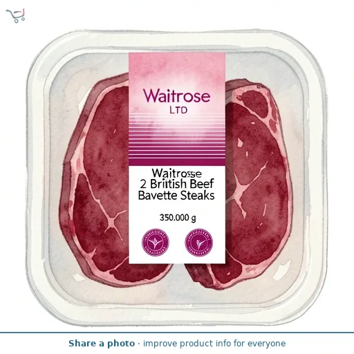 Waitrose 2 British Beef Bavette Steaks
