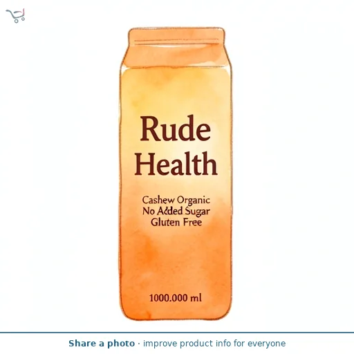Rude Health Cashew Organic No Added Sugar Gluten Free