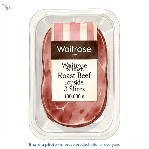 Waitrose British Roast Beef Topside 3 Slices