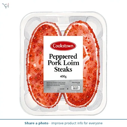 Cookstown Peppered Pork Loin Steaks 400g