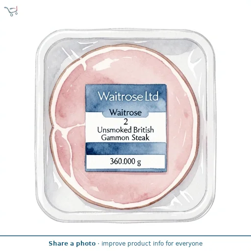 Waitrose 2 Unsmoked British Gammon Steak