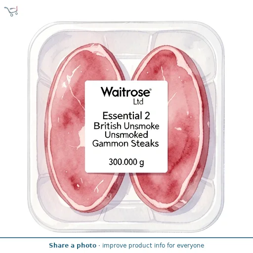 Essential 2 British Unsmoked Gammon Steaks