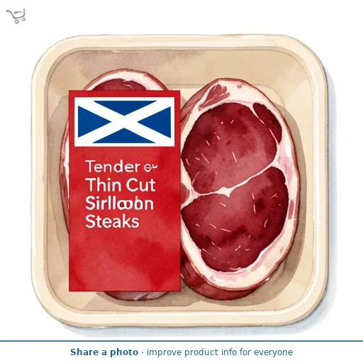 ASDA Tender Scotch Thin Cut Sirloin Steaks