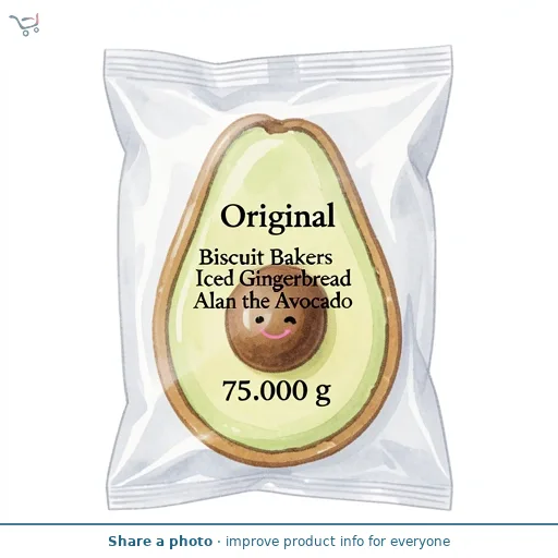 Original Biscuit Bakers Iced Gingerbread Alan the Avocado