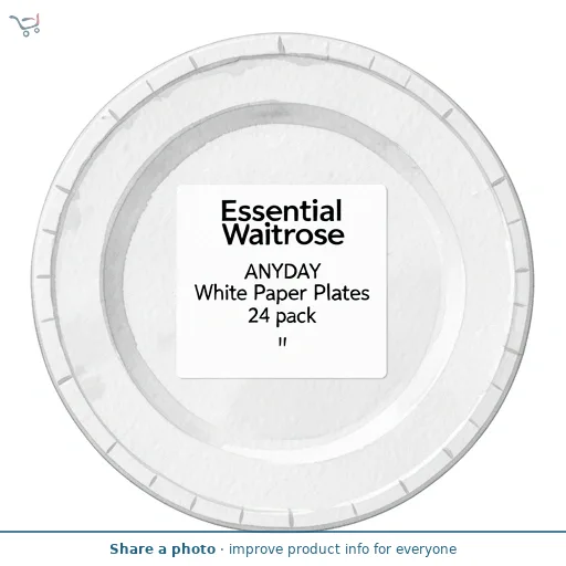 ANYDAY White Paper Plates 24 pack