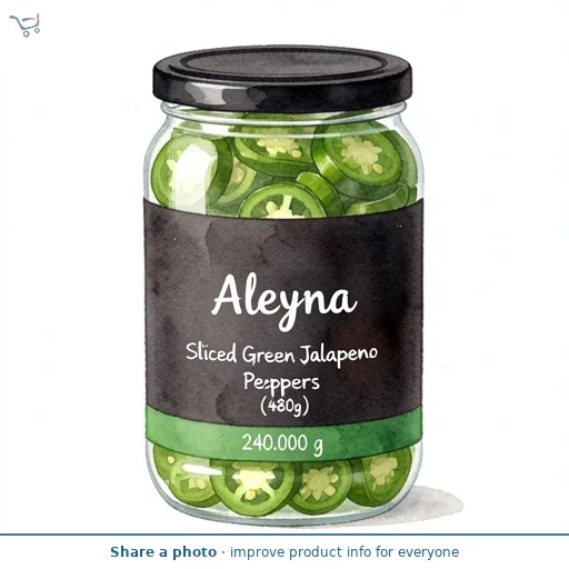 Aleyna Sliced Green Jalapeno Peppers (480g)