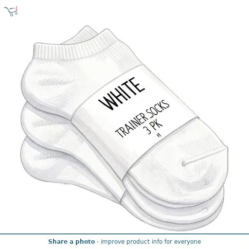 WHITE TRAINER SOCKS 3 PK