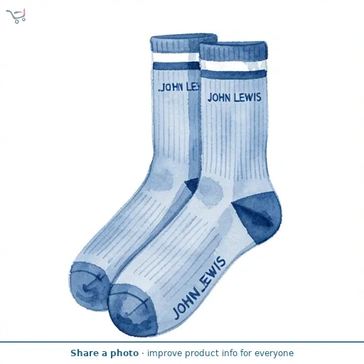 John Lewis Blue Trainer Socks