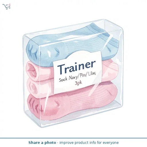 Trainer Sock Navy\u002F Pink\u002F Lilac 3pk