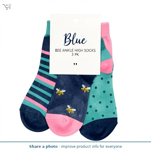 BLUE BEE ANKLE HIGH SOCKS 3 PK