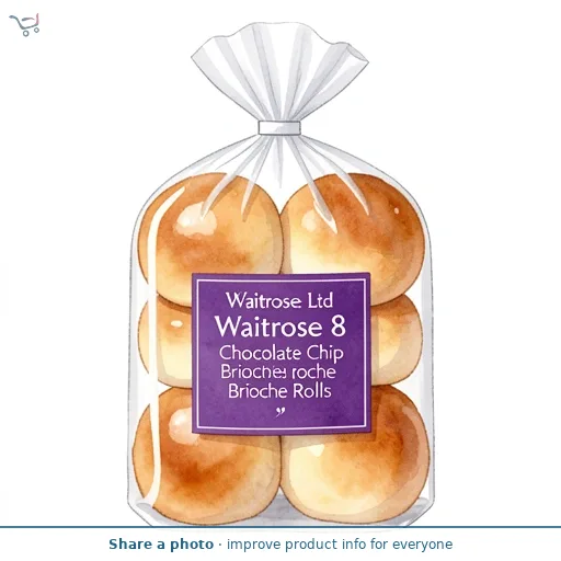 Waitrose 8 Chocolate Chip Brioche Rolls