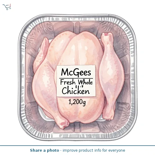 McGees Fresh Whole Chicken 1,200g