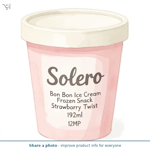 Solero 12 x 16ml Bonbon Strawberry Twist Ice Cream Frozen Snack