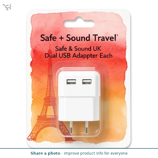 Safe & Sound UK Dual USB Adaptor Each