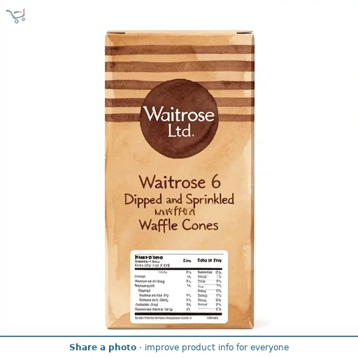 Waitrose 6 Dipped and Sprinkled Waffle Cones