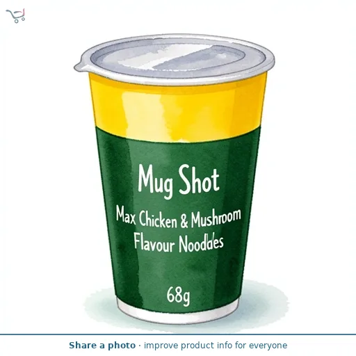 Mug Shot Max Chicken & Mushroom Flavour Noodles 68g