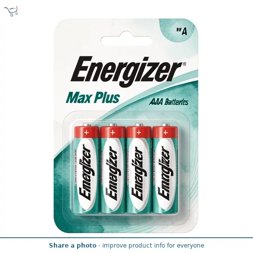 Energizer Max Plus AAA Alkaline Batteries x4