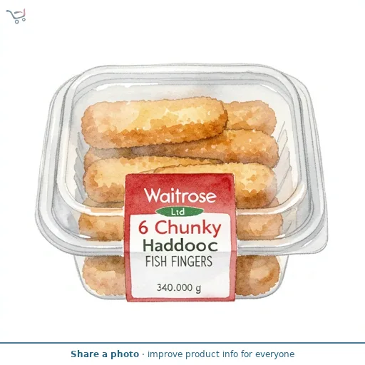 Waitrose 6 Chunky Haddock Fish Fingers