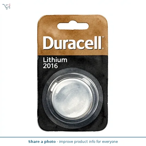 Duracell Specialty 2016 Lithium Coin Batteries 3V (DL2016 / CR2016), pack of 2