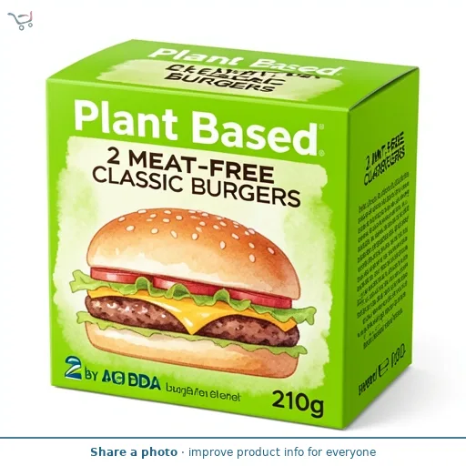 Plant Based by ASDA 2 Meat-Free Classic Burgers 210g