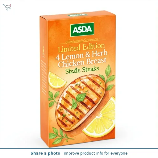 ASDA Limited Edition 4 Lemon & Herb Chicken Breast Sizzle Steaks