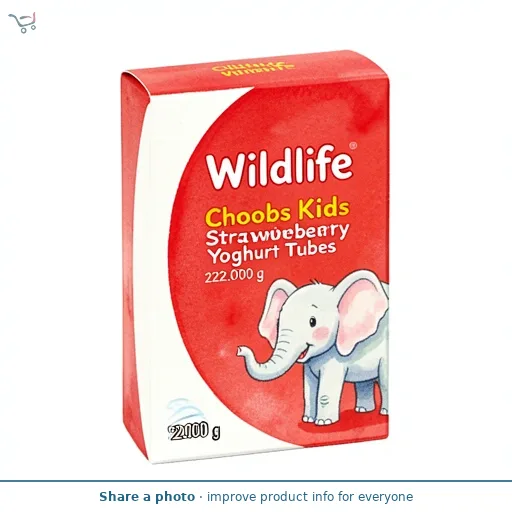 Wildlife Choobs Kids Strawberry Yoghurt Tubes 6 x 37g