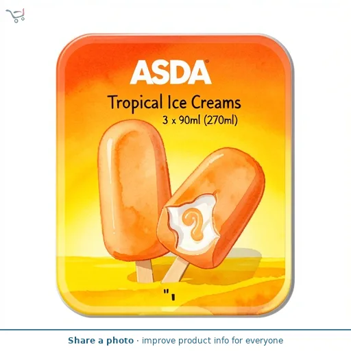 ASDA Tropical Ice Creams 3 x 90ml (270ml)