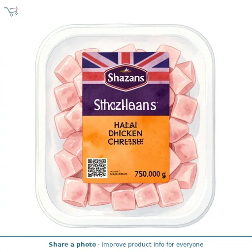 Shazans Halal Diced Chicken Breast 750g
