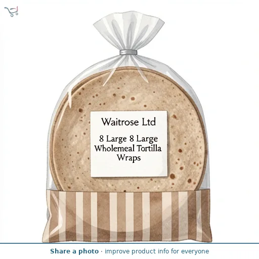 Waitrose 8 Large Wholemeal Tortilla Wraps
