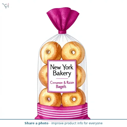 New York Bakery Cinnamon & Raisin Bagels